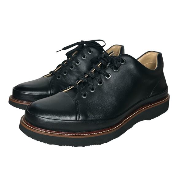 Samuel Hubbard Mens DressFast Dress Sneaker in Black Leather 9 - Picture 1 of 10